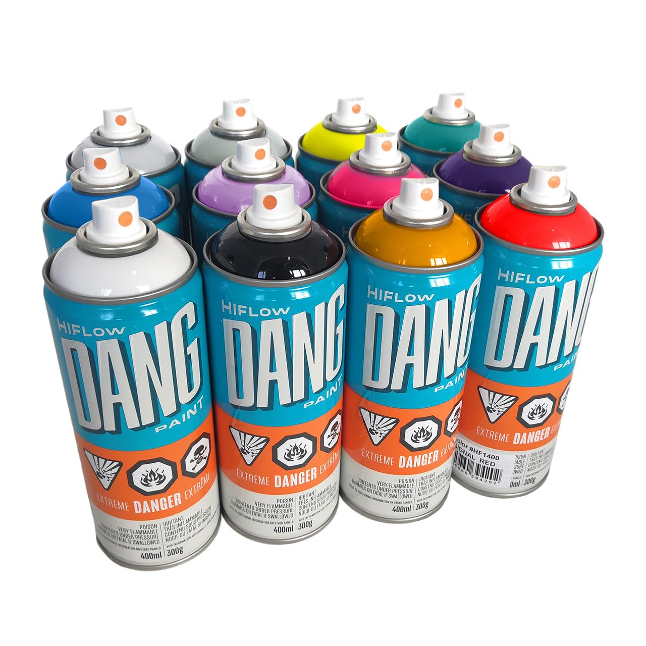 Amazon.com: DANG HiFlow High Pressure Graffiti Spray Paint Set of